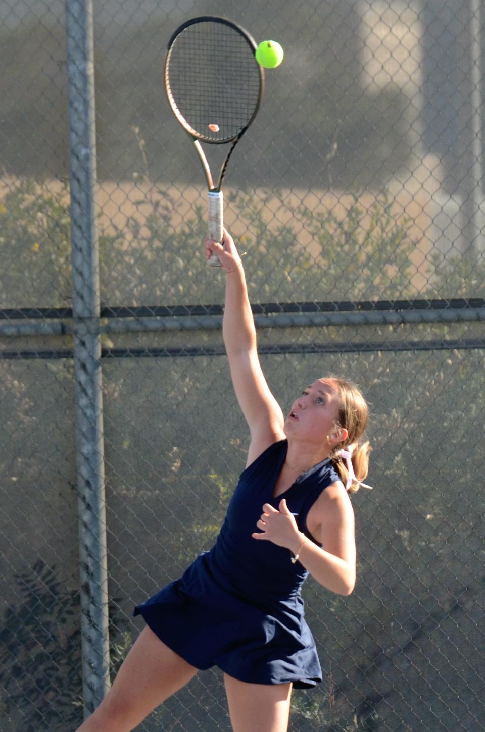 Silverado’s Mailin Muller strikes the ball against Estancia