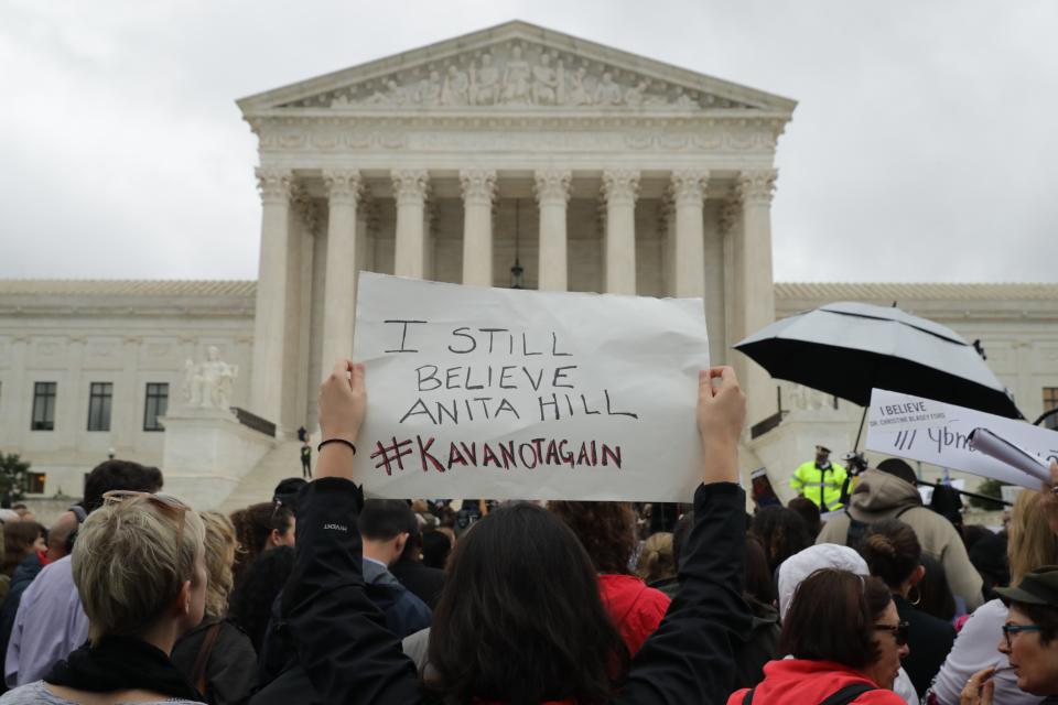 At 1:00 P.M. ET today, women across the country walked out of schools and offices to show support of sexual assault survivors and protest Brett Kavanaugh.