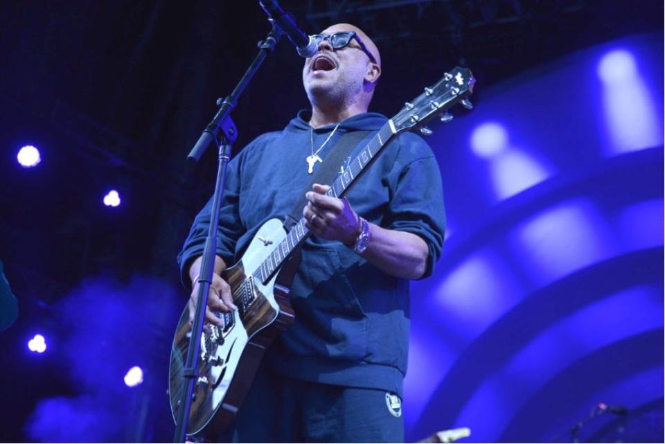 Israel Houghton sings and plays guitar at Bric Celebrate Brooklyn and the Robert Randolph Foundation's Juneteenth Unityfest on June 19.