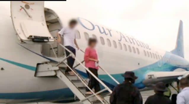 Australia's offshore detention centres are proving to be the moneyspinner that just keeps giving. Especially if you're an airline with the contract for people moving. Photo: 7News