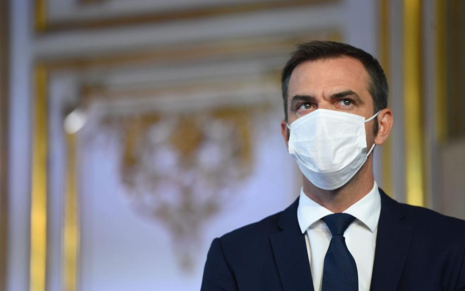 French Health Minister Olivier Veran wears a protective face mask - CHRISTOPHE ARCHAMBAULT/POOL/EPA-EFE/Shutterstock