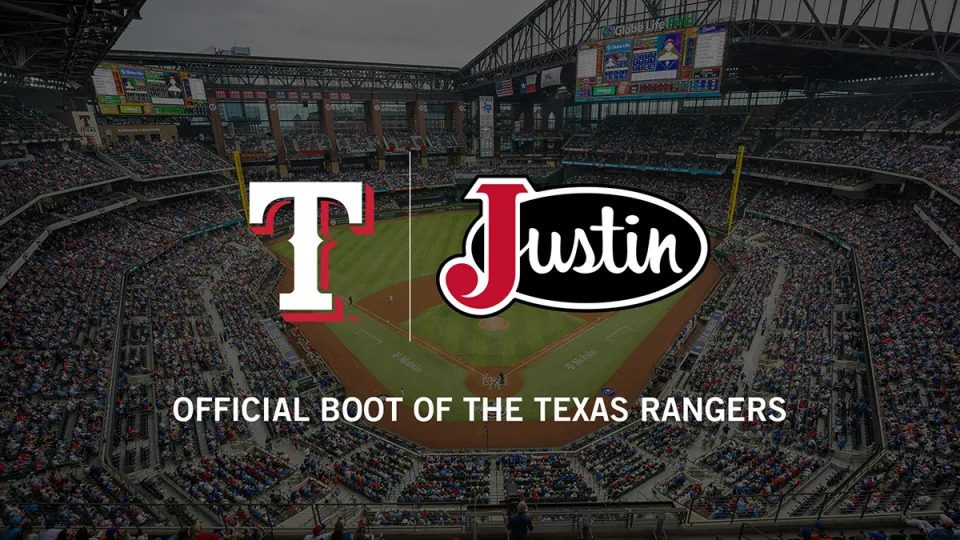 Justin Boots, Texas Rangers, official boot, partnership