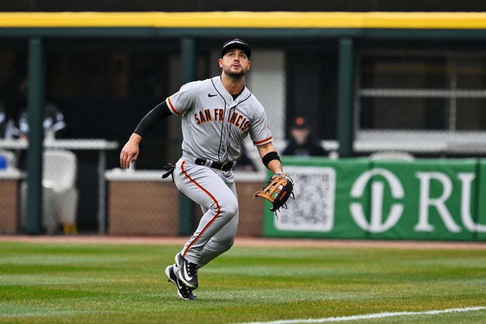 本季轉戰舊金山巨人的Michael Conforto也不以防守見長。（Photo by Jamie Sabau/Getty Images）