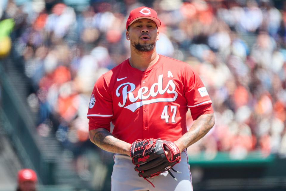 The Reds gave starting pitcher Frankie Montas a three-run lead in the first inning and it looked as if he could hold it before things fell apart in the Giants' five-run fifth inning. Montas' final line: 4 2/3 innings, seven hits and five runs, four earned.
