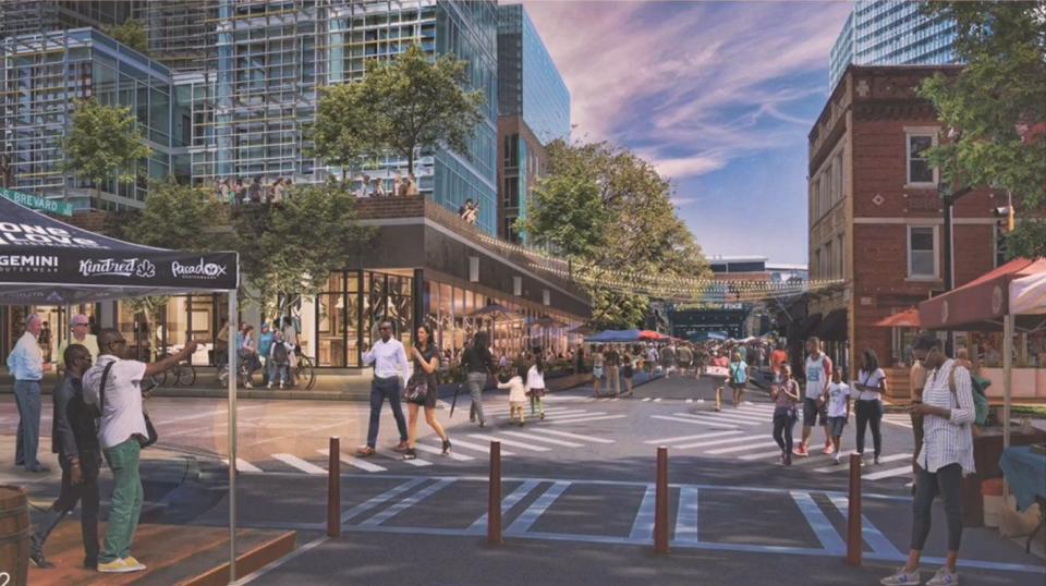 A new rendering of Brevard Street, which the city views as a 