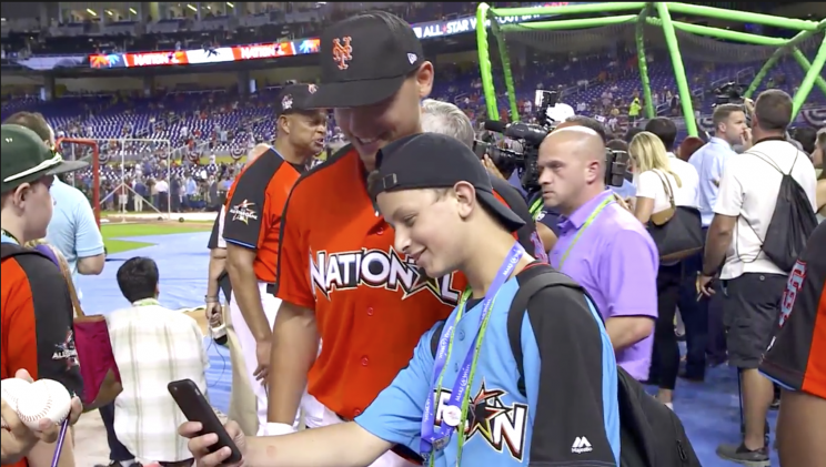 Ben Koch with Mets outfielder Michael Conforto. (Yahoo Sports)