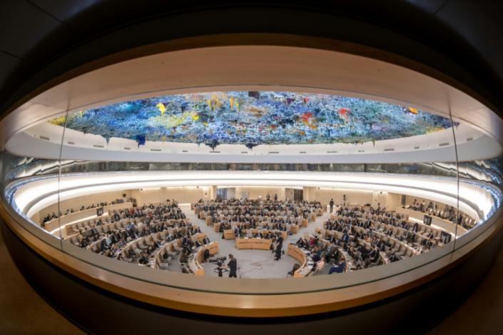The UN Human Rights Council meets at the Palais des Nations in Geneva (Fabrice COFFRINI)