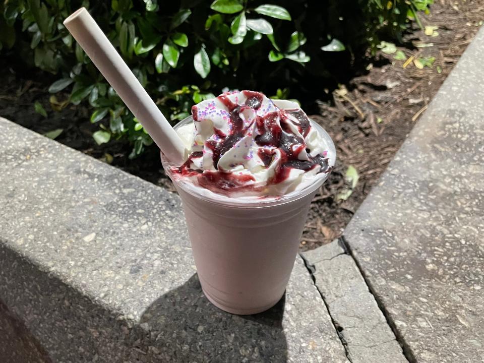 sugar plum milkshake at mickey's very merry christmas party in magic kingdom