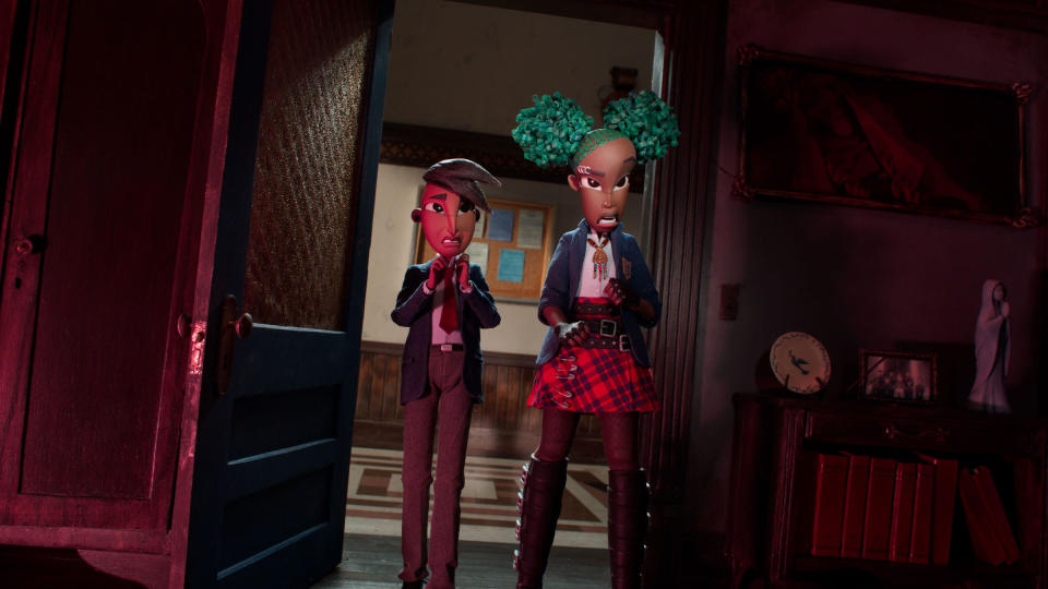 Raúl (Sam Zelaya) and Kat (Lyric Ross) work together to stop various forces of evil.<span class="copyright">Courtesy of Netflix</span>