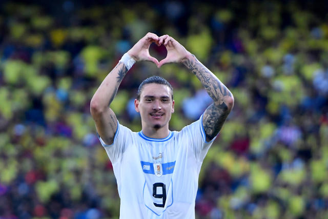 Uruguay's top goal scorers' jerseys