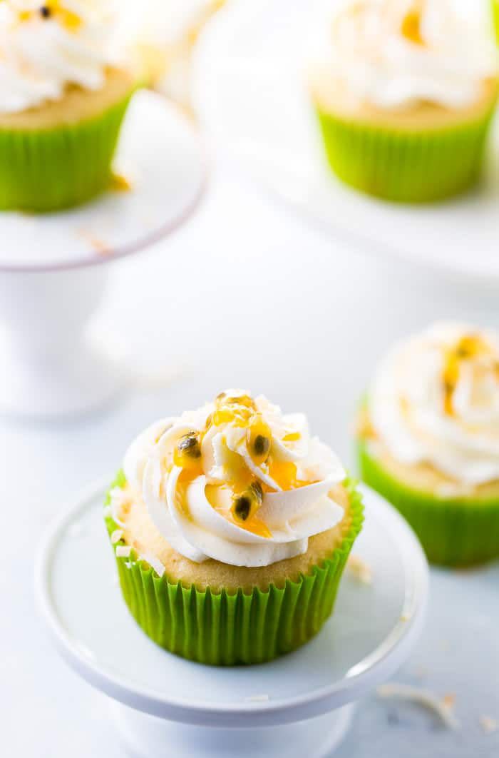 <p>Bring a taste of the tropics to your summertime bash — coconut cream in the batter and a sweet-tart passionfruit curd will take you straight into vacation mode.</p><p><em><a href="https://aclassictwist.com/passionfruit-coconut-cupcakes/" rel="nofollow noopener" target="_blank" data-ylk="slk:Get the recipe from A Classic Twist »;elm:context_link;itc:0;sec:content-canvas" class="link ">Get the recipe from A Classic Twist »</a></em></p>