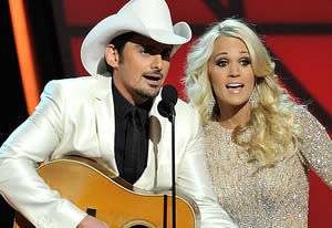 Brad Paisley and Carrie Underwood | Photo Credits: Frederick Breedon/FilmMagic