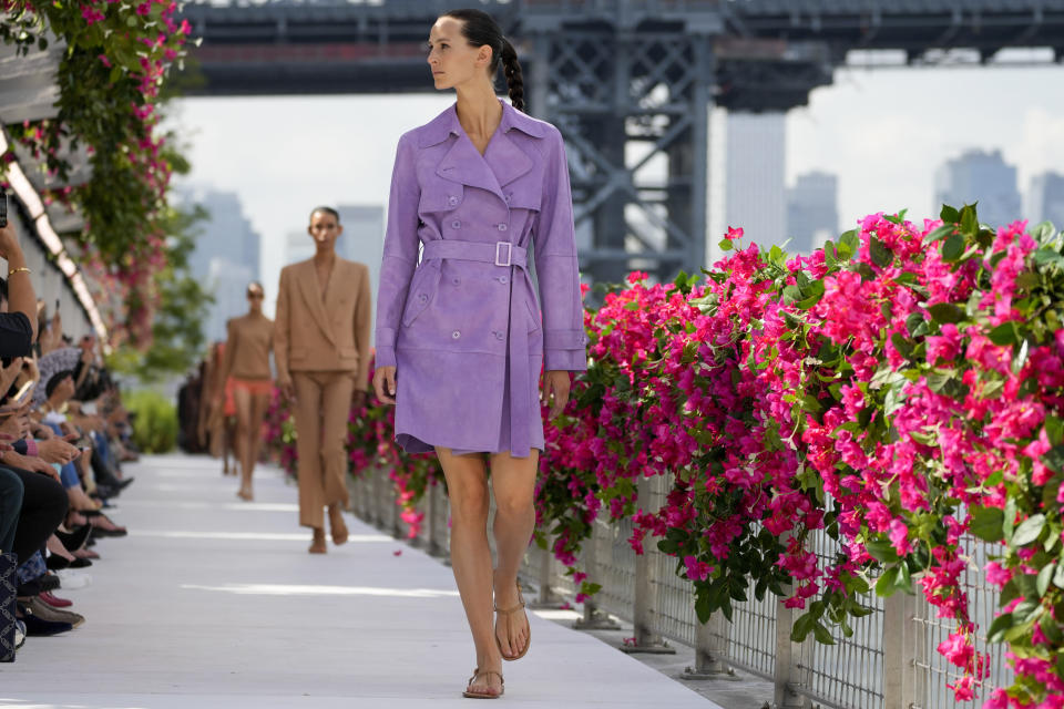 The Michael Kors collection is modeled during Fashion Week, Monday, Sept. 11, 2023, in New York. (AP Photo/Mary Altaffer)