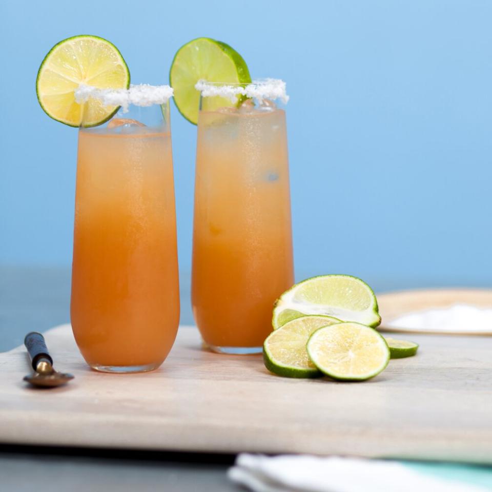 <p>Say goodbye to screwdrivers, you've just found your new favorite brunch cocktail. It doesn't get much better than this perfect blend of vodka and grapefruit juice. </p> <p><a href="https://www.myrecipes.com/recipe/salty-dog-0" rel="nofollow noopener" target="_blank" data-ylk="slk:The Salty Dog Recipe;elm:context_link;itc:0;sec:content-canvas" class="link ">The Salty Dog Recipe</a></p>