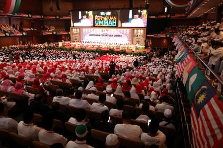 UMNO and PAS members gather during the Ummah Unity Gathering in Kuala Lumpur