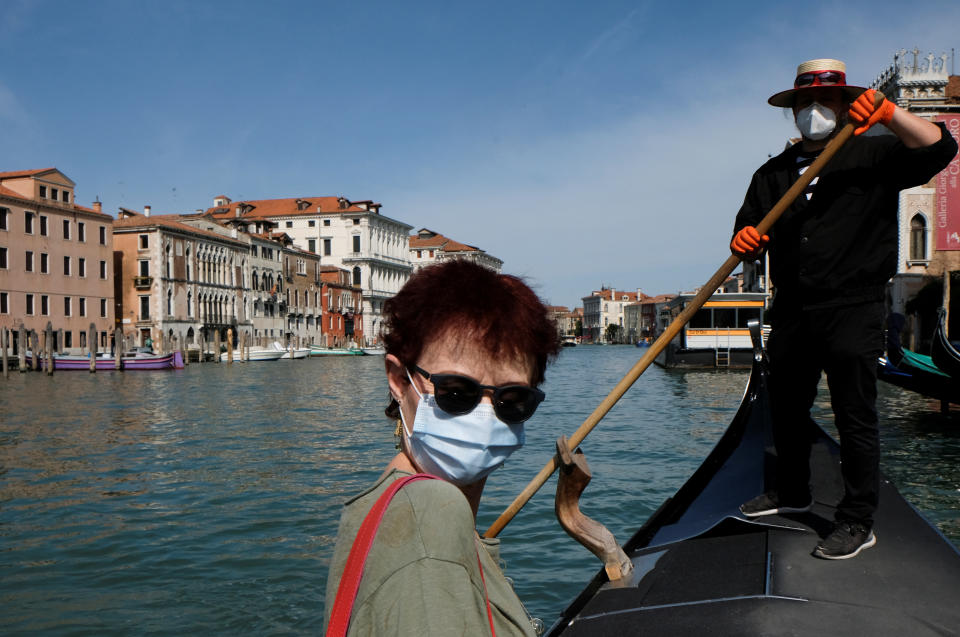 Gondolas have returned to the canals of Venice.