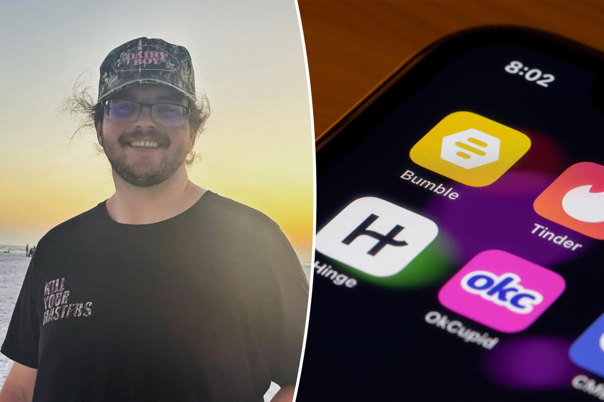 Ed Turner, 27, had no intention of actually using the dating app to meet women or get a girlfriend, saying he simply wanted members of the fairer sex to 