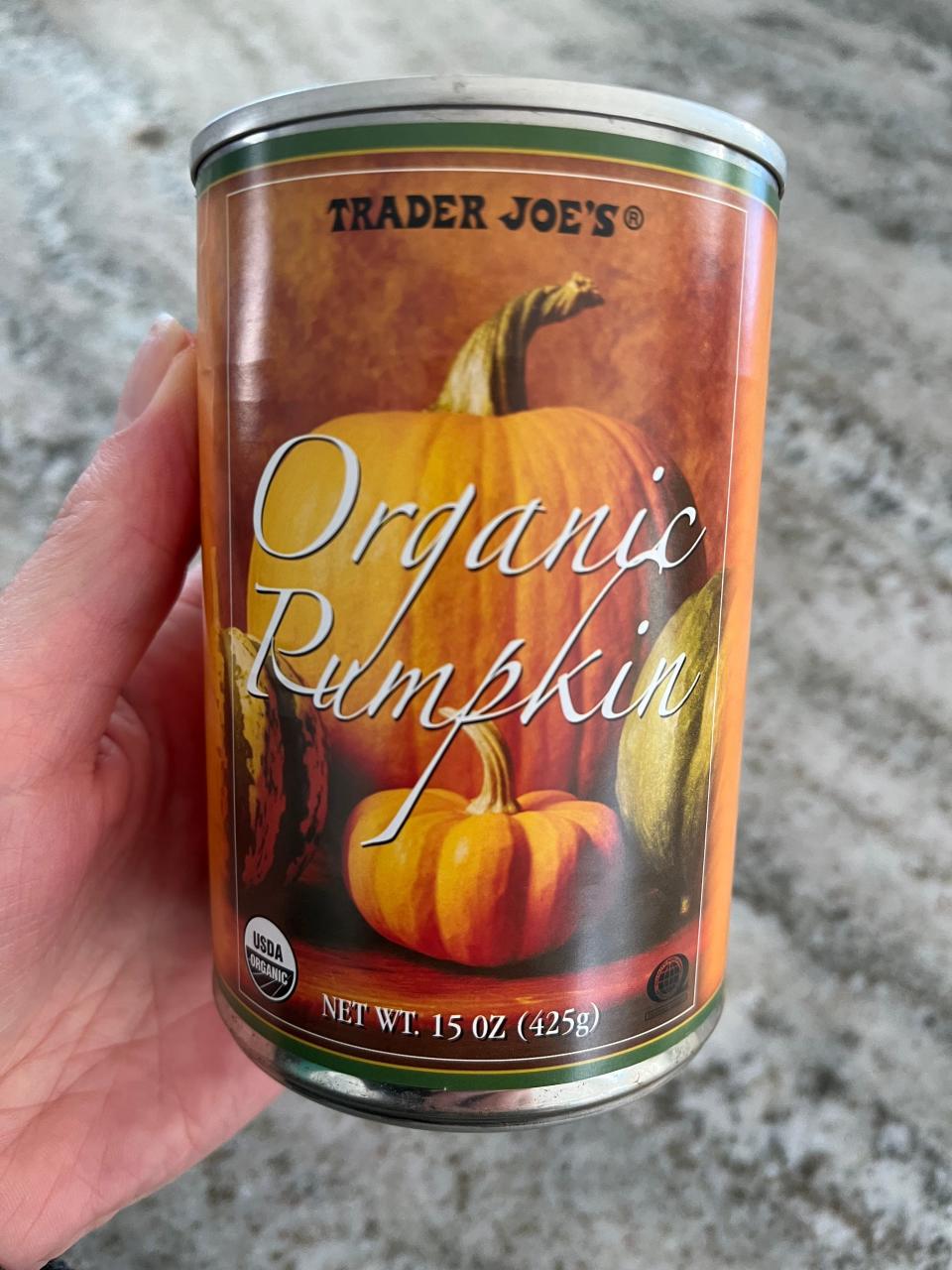 Trader Joe's organic canned pumpkin