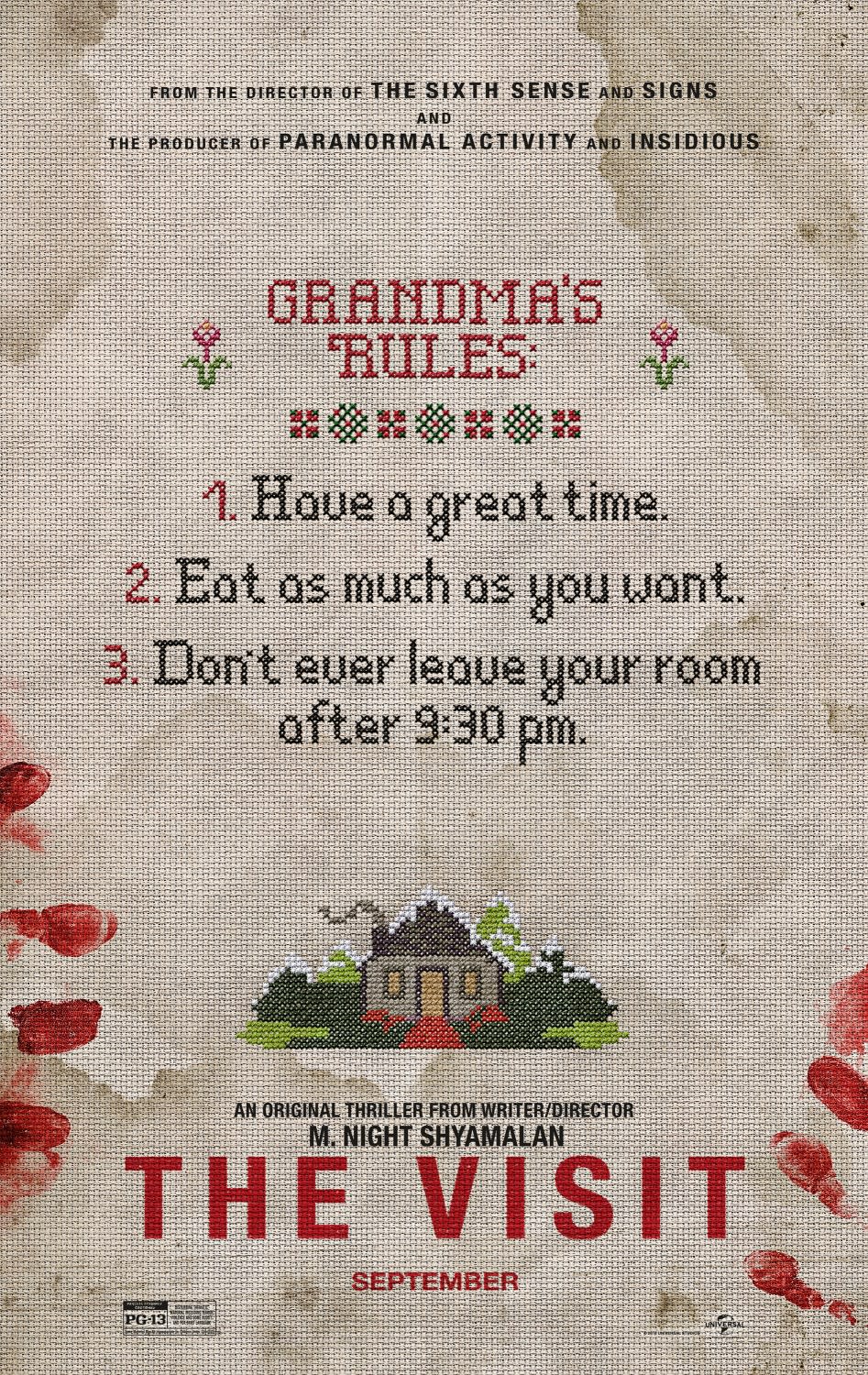 The cross stitched poster for 'The Visit' (Credit: Universal)