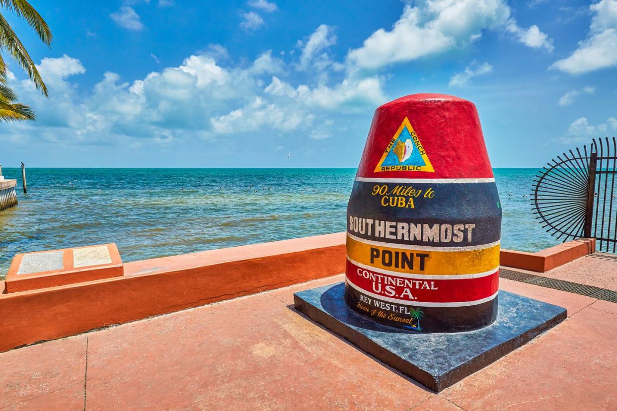 marker at the southernmost point,key west