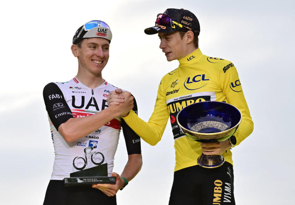 The 2023 Tour de France podium