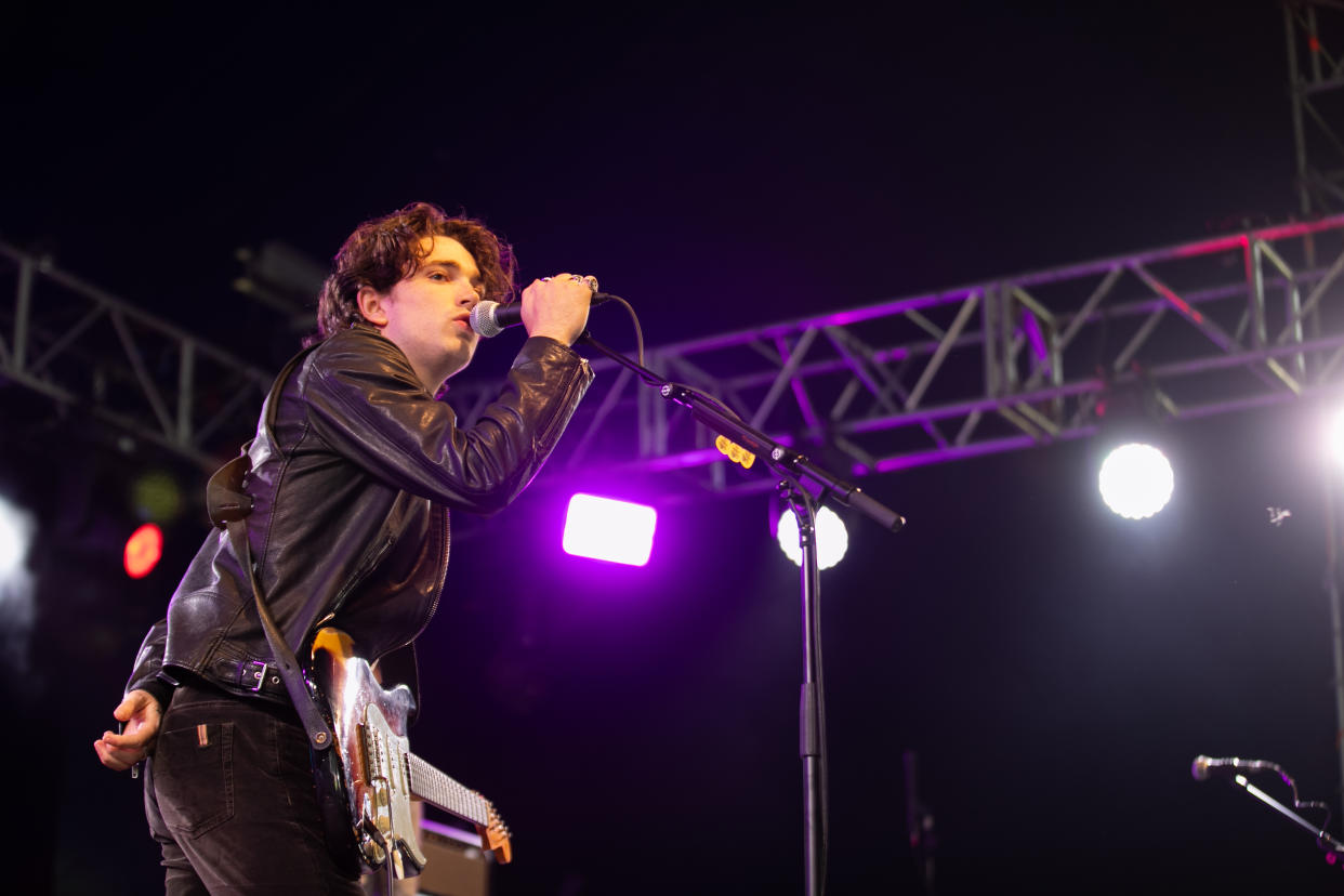 STRADBALLY, IRELAND - AUGUST 31: Elijah Hewson of Inhaler performs on stage during Electric Picnic Music Festival 2019 at  on August 31, 2019 in Stradbally, Ireland. (Photo by Kieran Frost/Redferns)