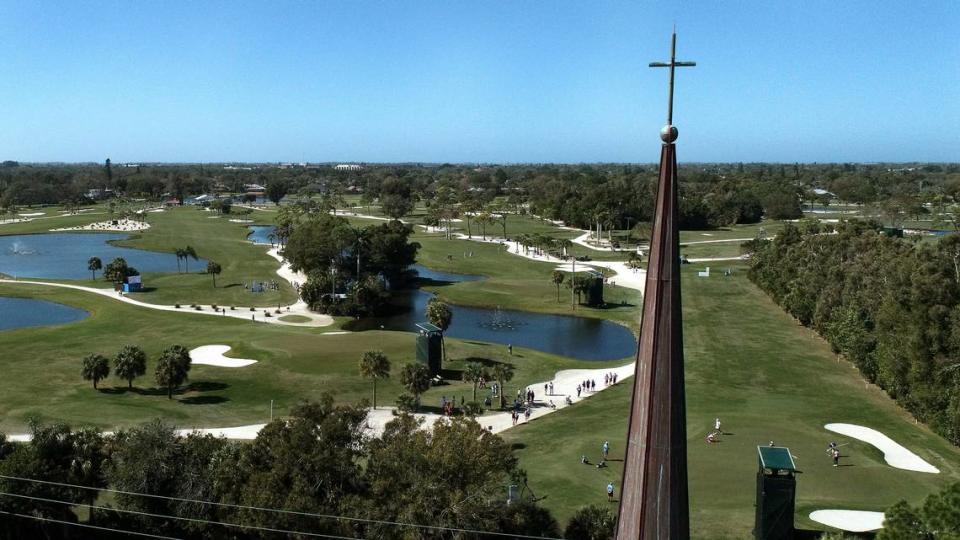 LPGA at Bradenton Country Club on Thursday, Jan. 25, 2024, with the West Bradenton Baptist Church in the foreground.