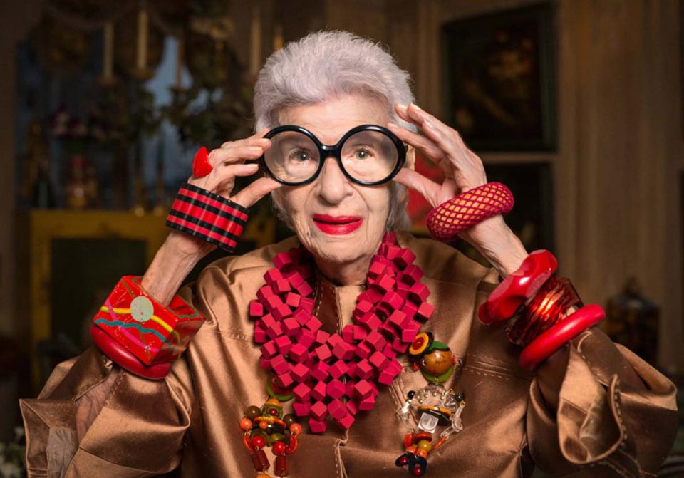 Iris Apfel shot to fame after a 2005 exhibit at the Metropolitan Museum of Art's Costume Institute celebrated her style.