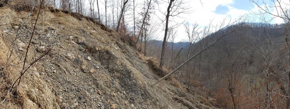 Kentucky Heartwood, which works to protect the integrity of native forests in Kentucky, said this landslide occurred in a section of the Daniel Boone National Forest in Eastern Kentucky.