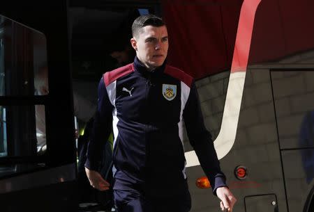 Britain Football Soccer - Middlesbrough v Burnley - Premier League - The Riverside Stadium - 8/4/17 Burnley's Michael Keane arrives before the match Action Images via Reuters / Craig Brough Livepic