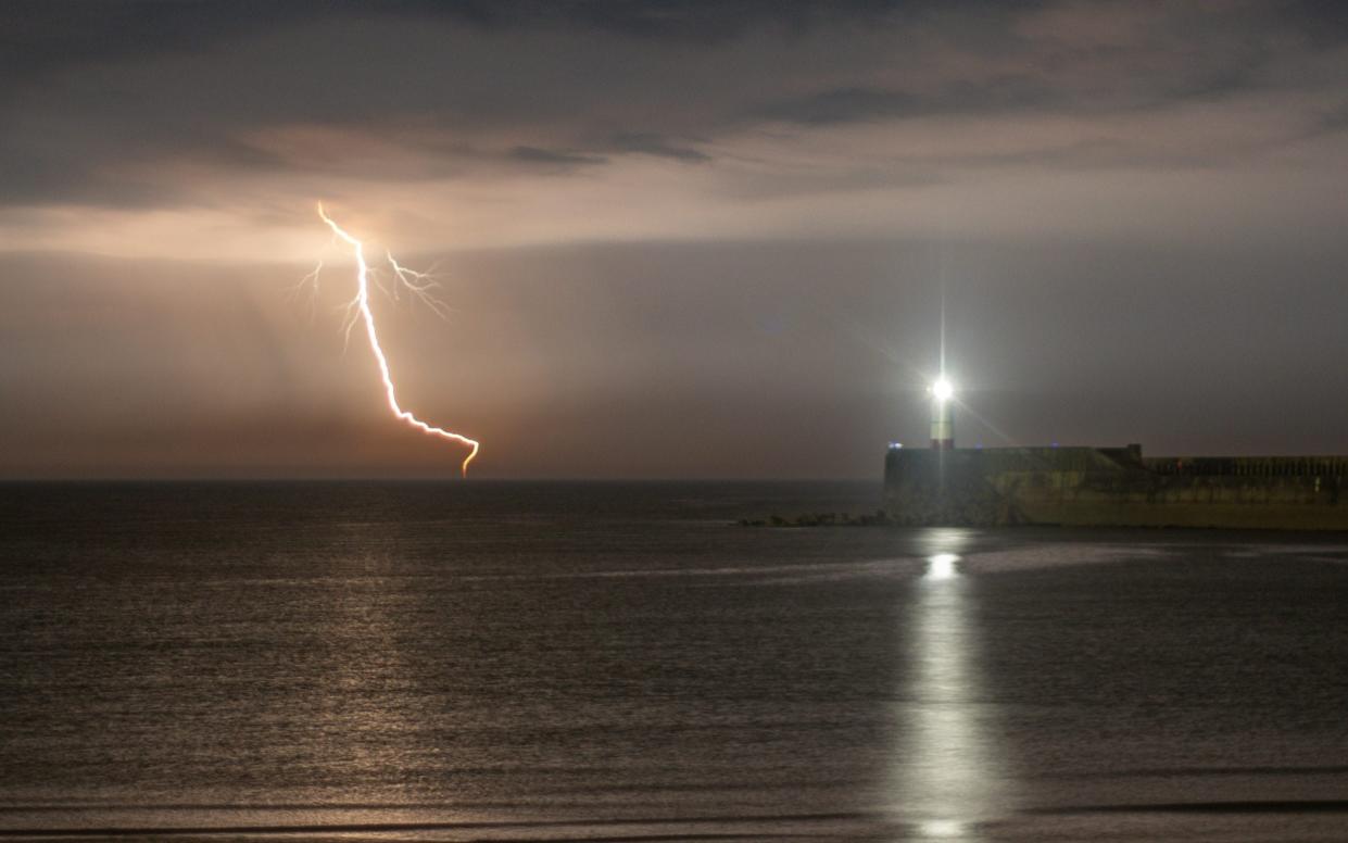 storm passes Newhaven in East Sussex