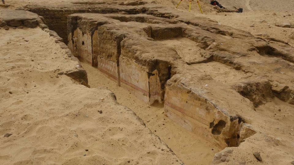 The outside of the large tomb in Dahshur, some 25 miles south of Cairo - St.J.Seidlmayer/DAIK