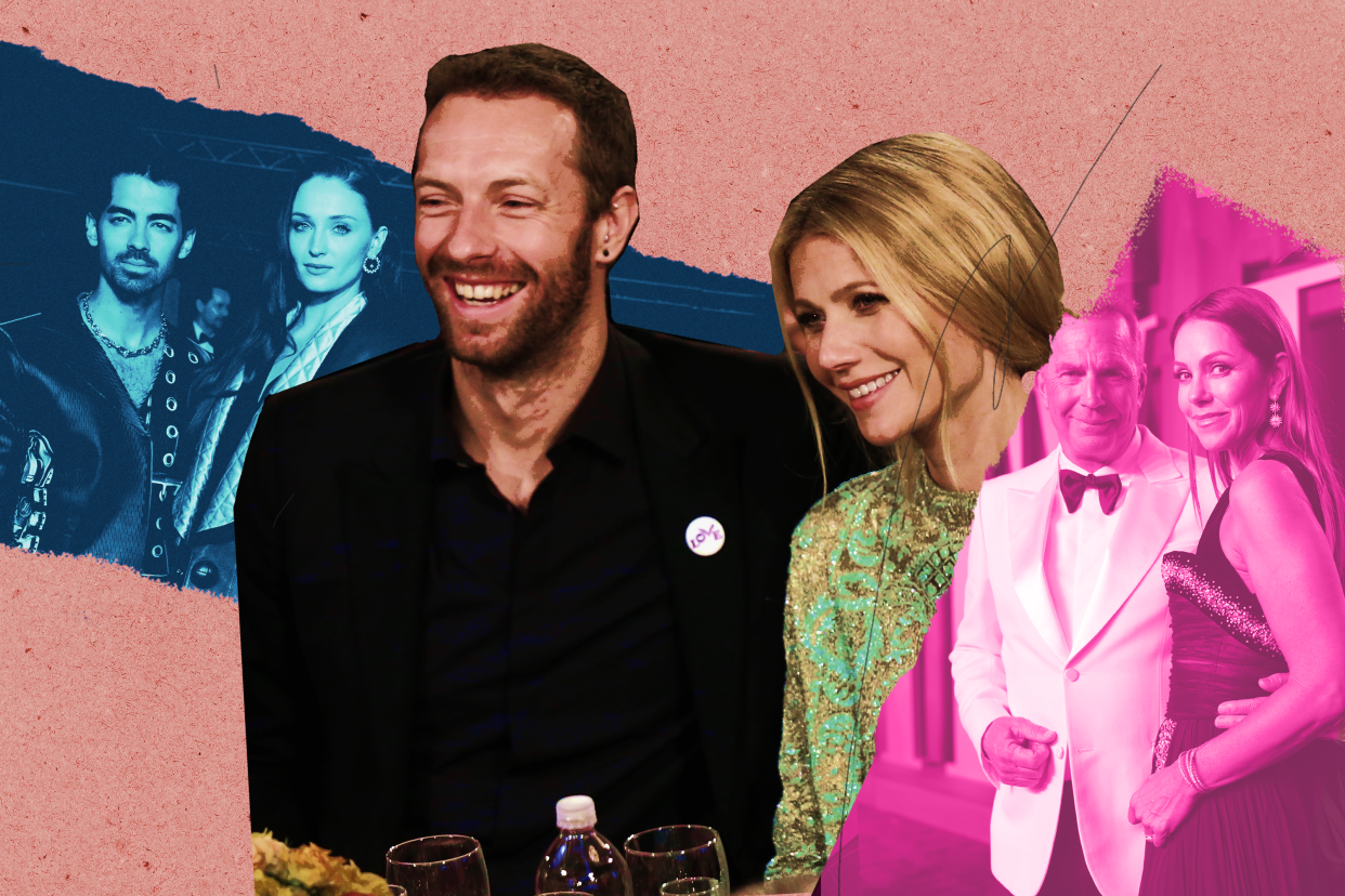 Is conscious uncoupling, the term Gwyneth Paltrow coined during her split from Chris Martin, over? (Photo illustration: Yahoo News; photos: Getty Images)