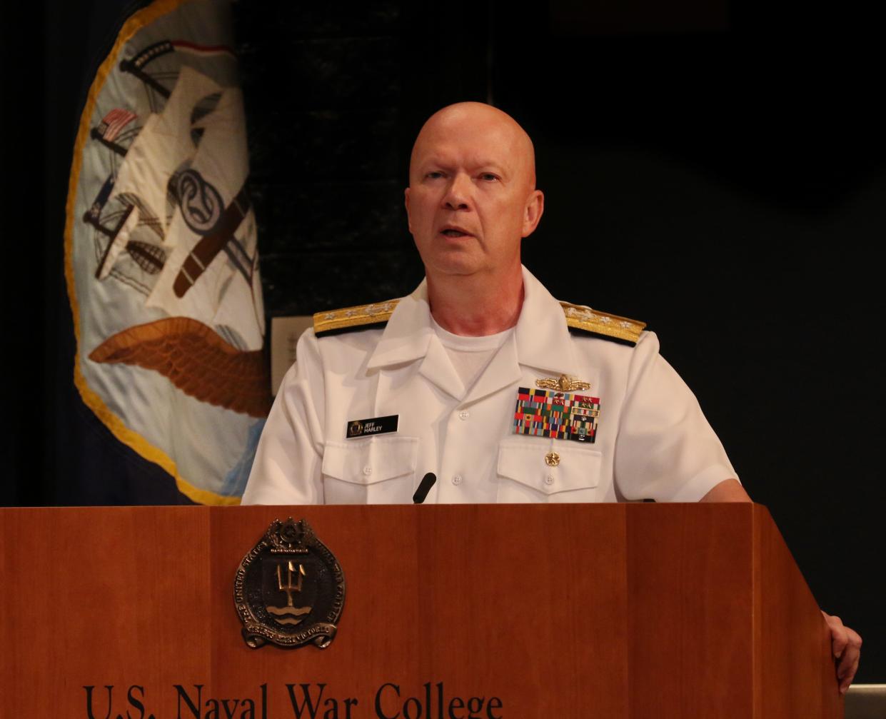 Former U.S. Naval War College president Rear Admiral Jeffrey A. Harley.