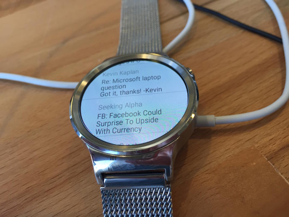 checking email huawei watch