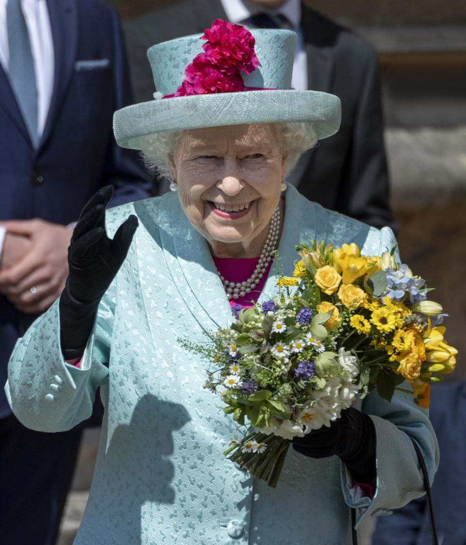 Queen Elizabeth II an ihrem Geburtstag in Windsor, England. (Photo by Mark Cuthbert/UK Press via Getty Images)