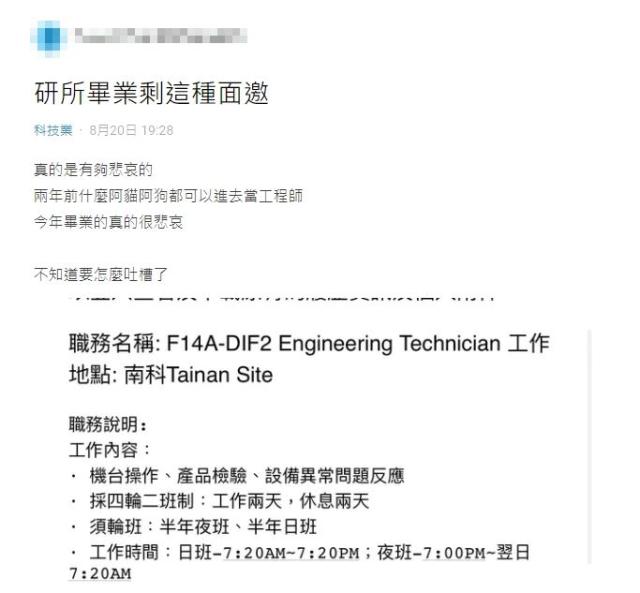 收台積電面試邀約…頂大生一看職位笑不出來！網揭殘酷真相：認命吧