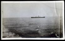 <span>An original photo taken from the deck of the Carpathia shows another rescue ship, the</span><span> S. S. Californian, approaching. </span><br><span><br></span>(Photo courtesy of <a href="http://www.weissauctions.com/" rel="nofollow noopener" target="_blank" data-ylk="slk:Phillip Weiss Auctions;elm:context_link;itc:0;sec:content-canvas" class="link ">Phillip Weiss Auctions</a>)