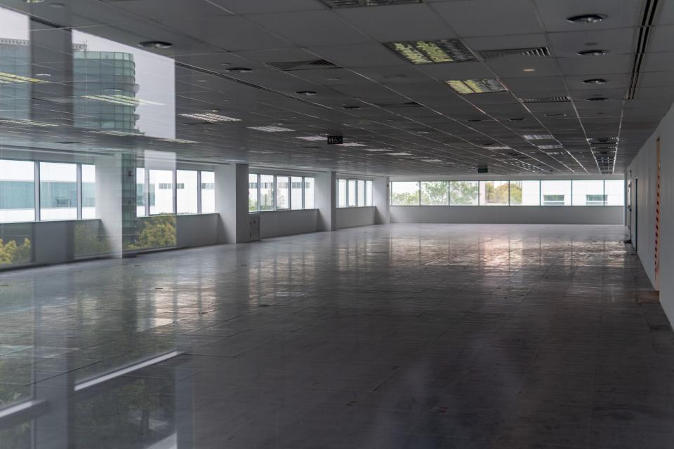 Vacant space in the IBM building in Changi Business Park in May 2024. (Photo: Low De Wei/Bloomberg)