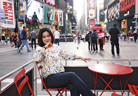 劉正廷樂於分享她的紐約經驗，期待將所知、所學教導臺灣學子（劉正廷提供）