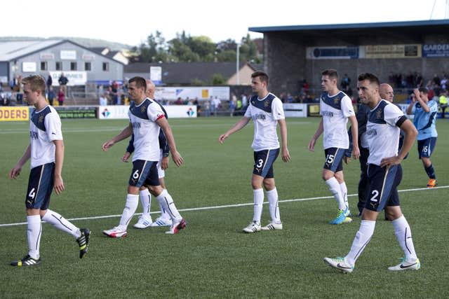 Rangers players walk off dejected