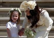 <p>A flower girl pro, Princess Charlotte spoke with her mother Kate after the <a href="https://www.elle.com/uk/royal-wedding/" rel="nofollow noopener" target="_blank" data-ylk="slk:wedding of her uncle Prince Harry to Meghan Markle;elm:context_link;itc:0;sec:content-canvas" class="link ">wedding of her uncle Prince Harry to Meghan Markle</a> in May 2018.</p>