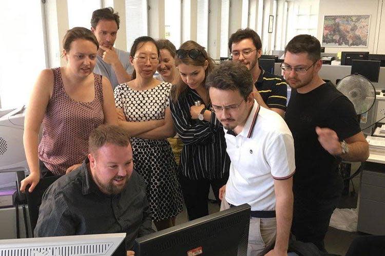 Staff at a foreign policy think tank in London watch Germany being dumped out of the World Cup: @joe_barnsley