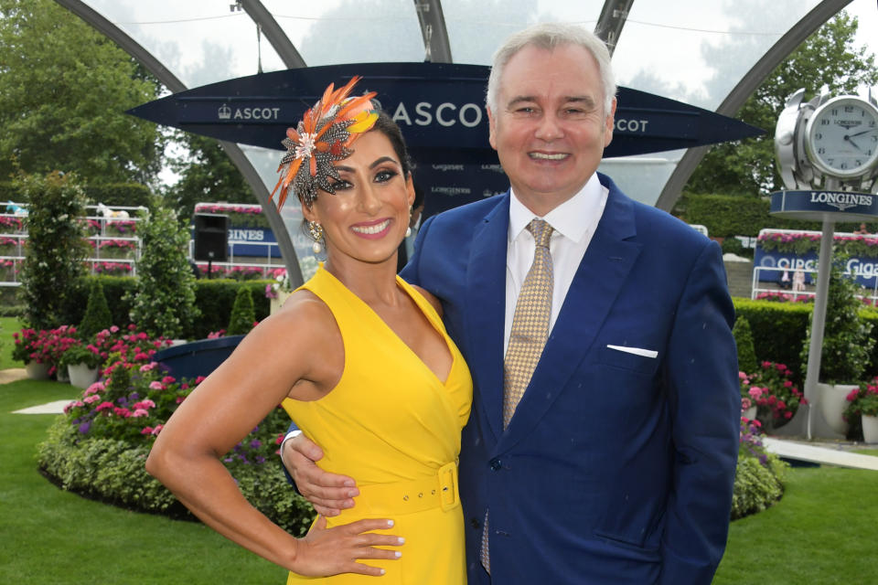 Saira Khan and Eamonn Holmes attend the King George Weekend at Ascot Racecourse on July 27, 2019 in Ascot, England.  (Photo by David M. Benett/Dave Benett/Getty Images for Ascot Racecourse)