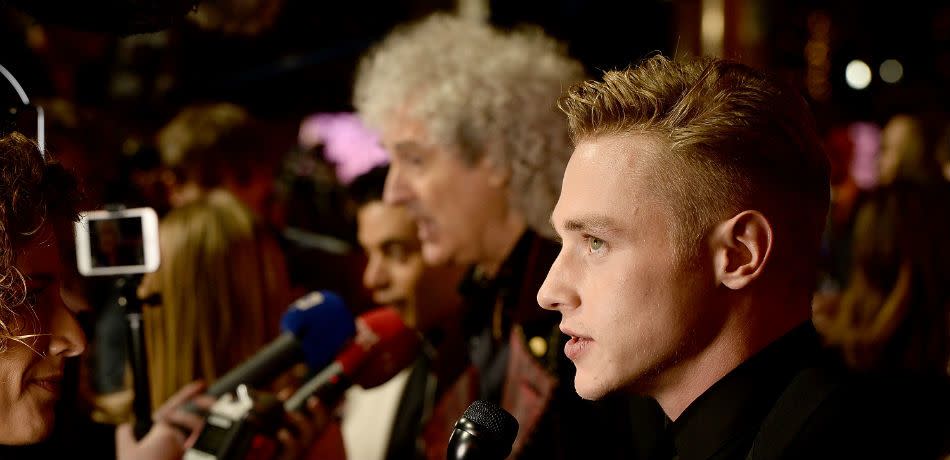 Ben Hardy attends the World Premiere of 'Bohemian Rhapsody' at SSE Arena Wembley on October 23, 2018 in London, England.