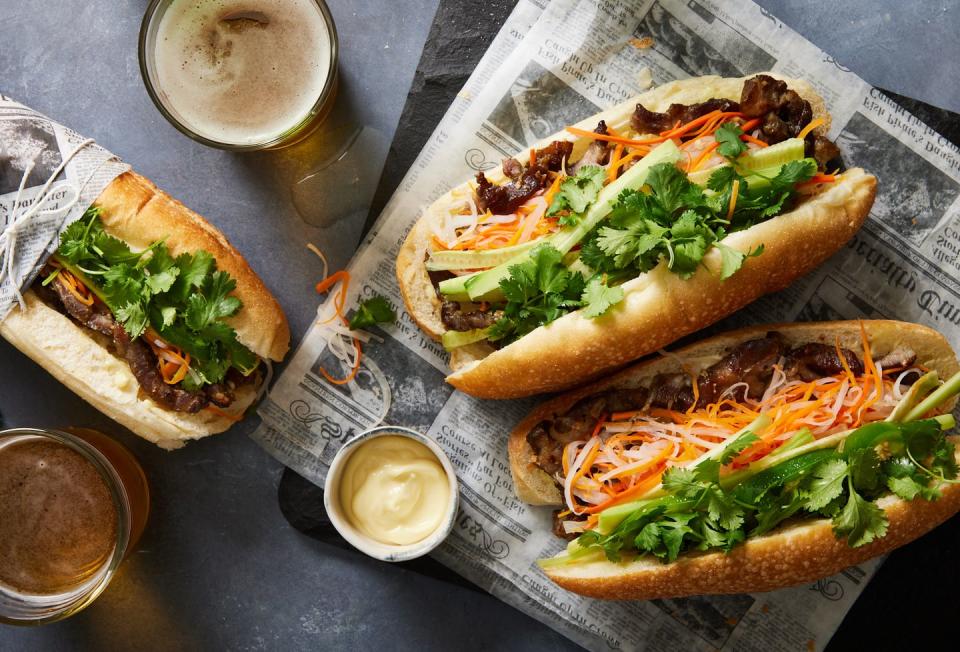 classic bánh mì with grilled pork