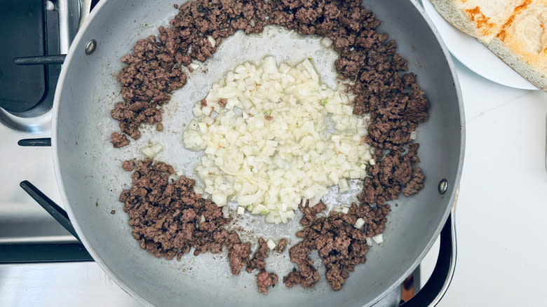 ground beef and onions