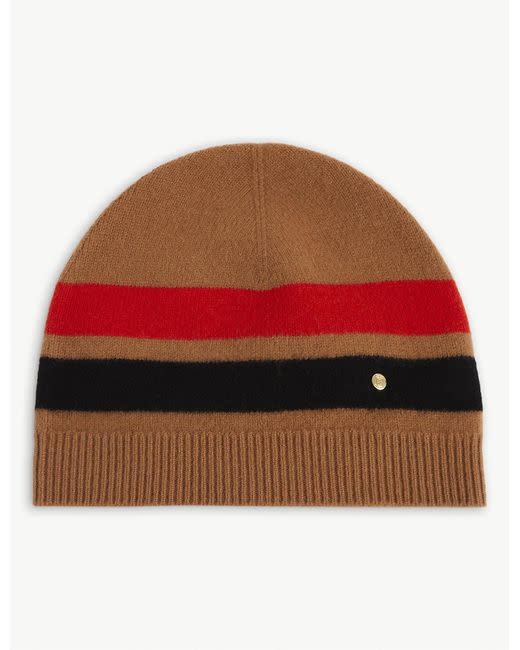 Burberry Stripe Cashmere Beanie