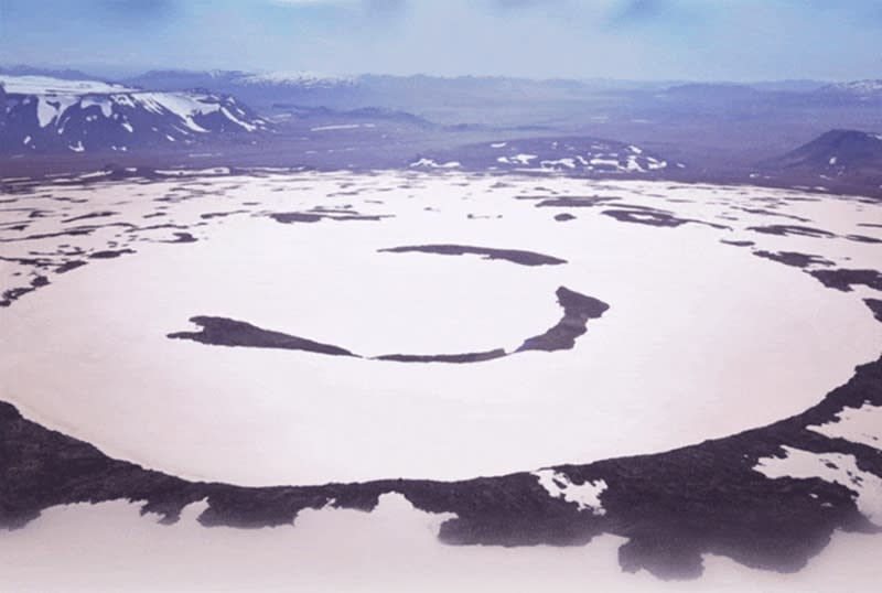 冰島計劃打造一塊匾牌，來紀念國內第一個因氣候變化 而消逝的OK冰川（Okjokull）。（擷取自Rice University網站）