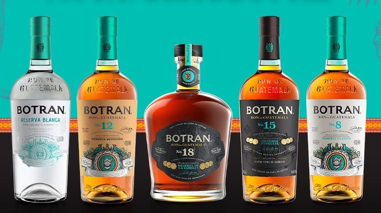 Botran Rum bottles displayed